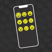 Illustration of face emojis on a phone