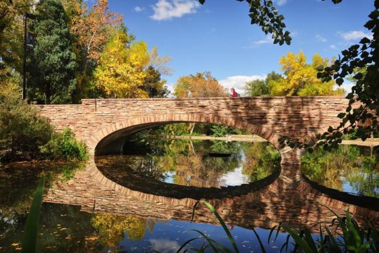 Campus's Varsity Lake feeds into Boulder Creek