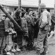 Liberated prisoners of the Mauthausen concentration camp in Austria, May 1945