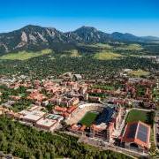 aerial view of CU Boulder